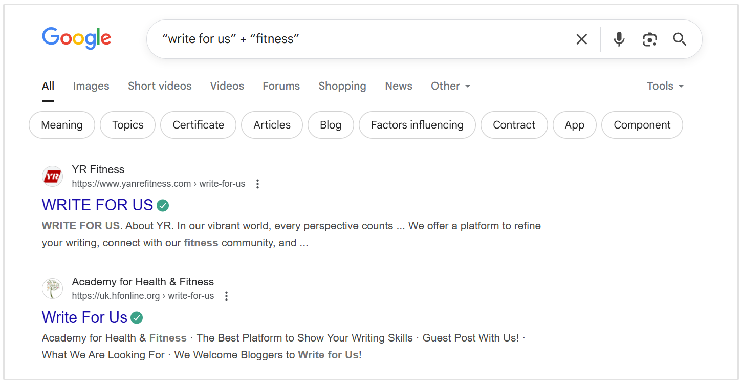 write for us 検索クエリ
